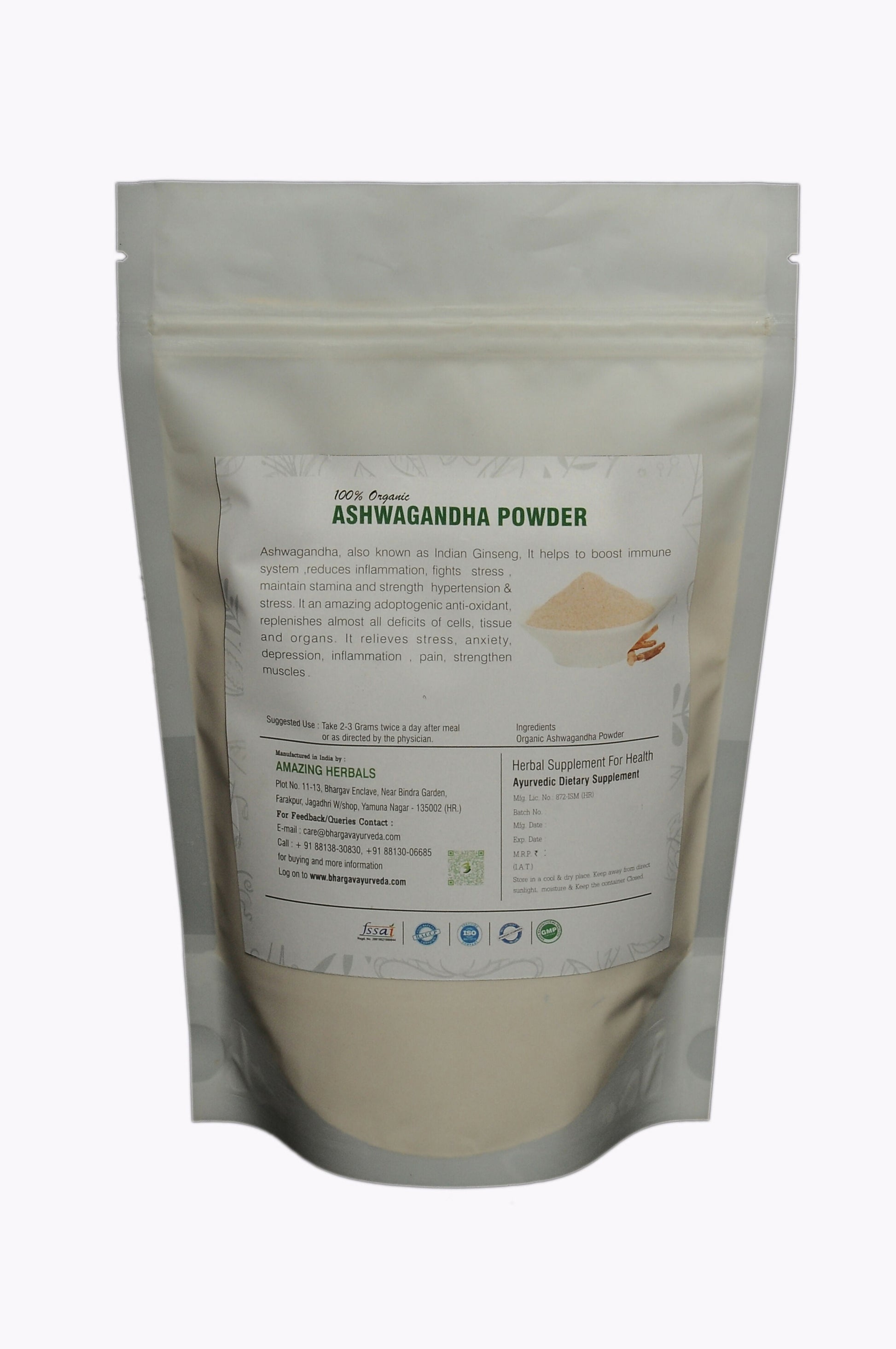 Dr.Bhargav’s Organic Ashwagandha Root Powder