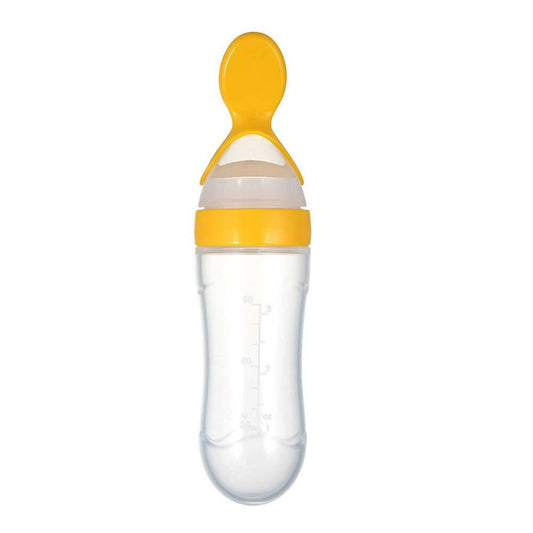 Buy Safe-O-Kid Easy Squeezy Silicone Food Feeder Spoon (Soft Tip) Bottle- Yellow- 90mL from DrMediCart, Ship from India to USA