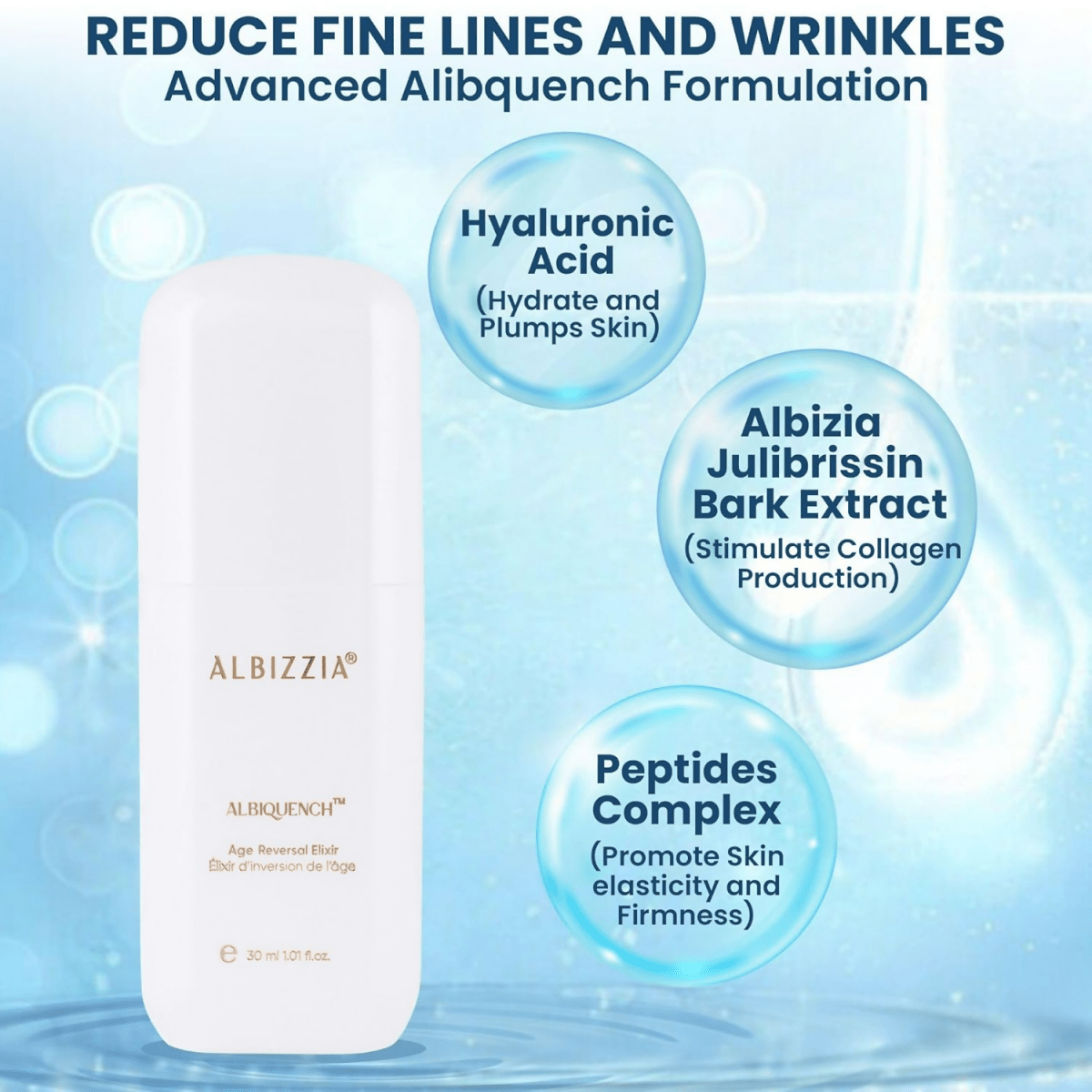Albizzia Age Reversal Elixir Anti Aging Pro Vitamin B5 Niacinamide Serum