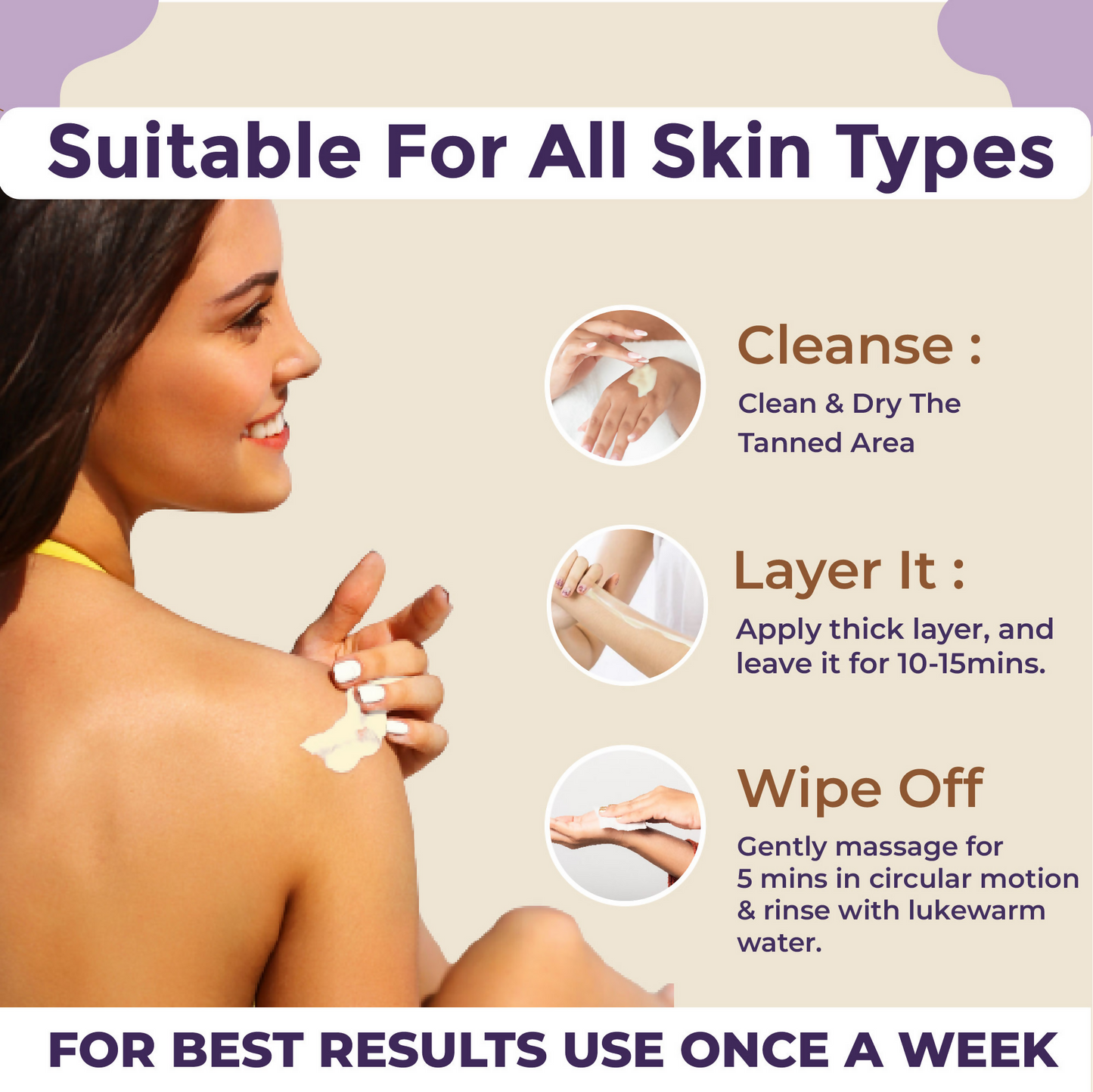 Sanfe Instalite Detan Wipe Off Body Cream
