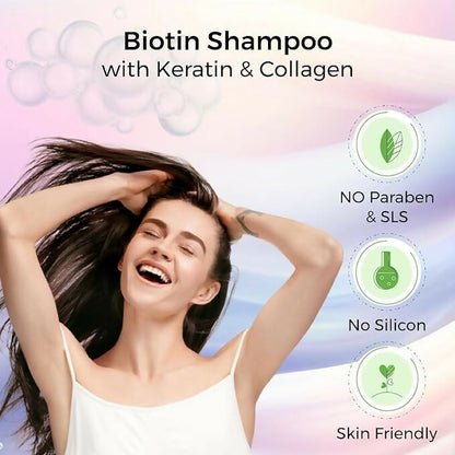 HealthAid Biotin Shampoo with Keratin & Collagen