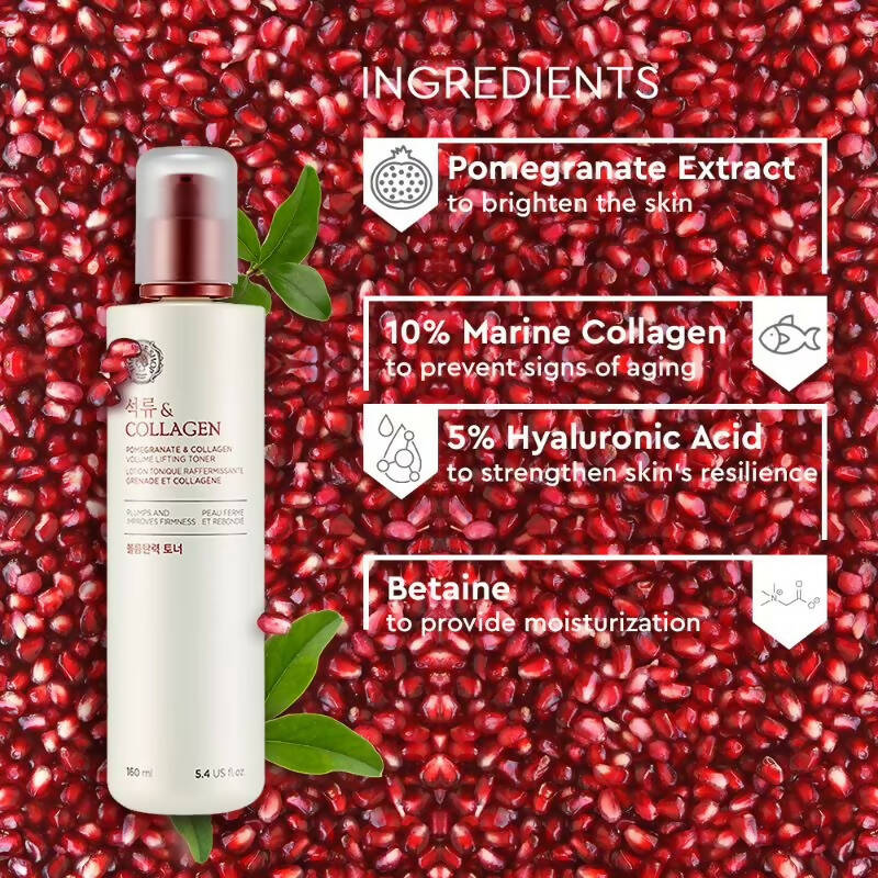 The Face Shop Pomegranate & Collagen Volume Lifting Toner - Korean Skincare