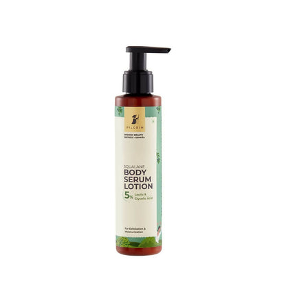 Buy Pilgrim Squalane 5% Lactic & Glycolic Acid Body Serum Lotion from DrMediCart, Ship from India to USA
