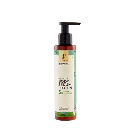 Buy Pilgrim Squalane 5% Lactic & Glycolic Acid Body Serum Lotion from DrMediCart, Ship from India to USA