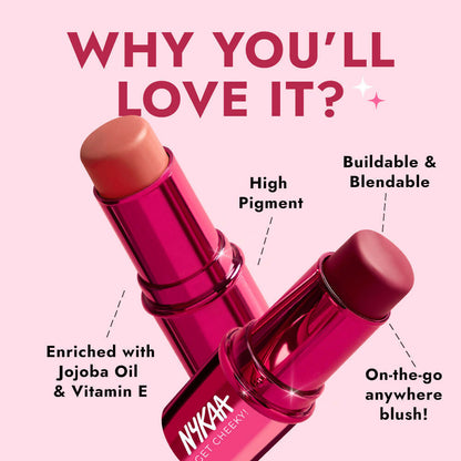 Nykaa Cosmetics Get Cheeky Blush Stick - Berry Cute