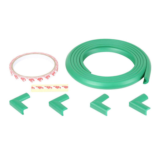 Buy Safe-O-Kid Unique High Density L-Shaped 2 Mtr Long Mini 1 Edge Guard With 4 Corner Cushions - Green from DrMediCart, Ship from India to USA