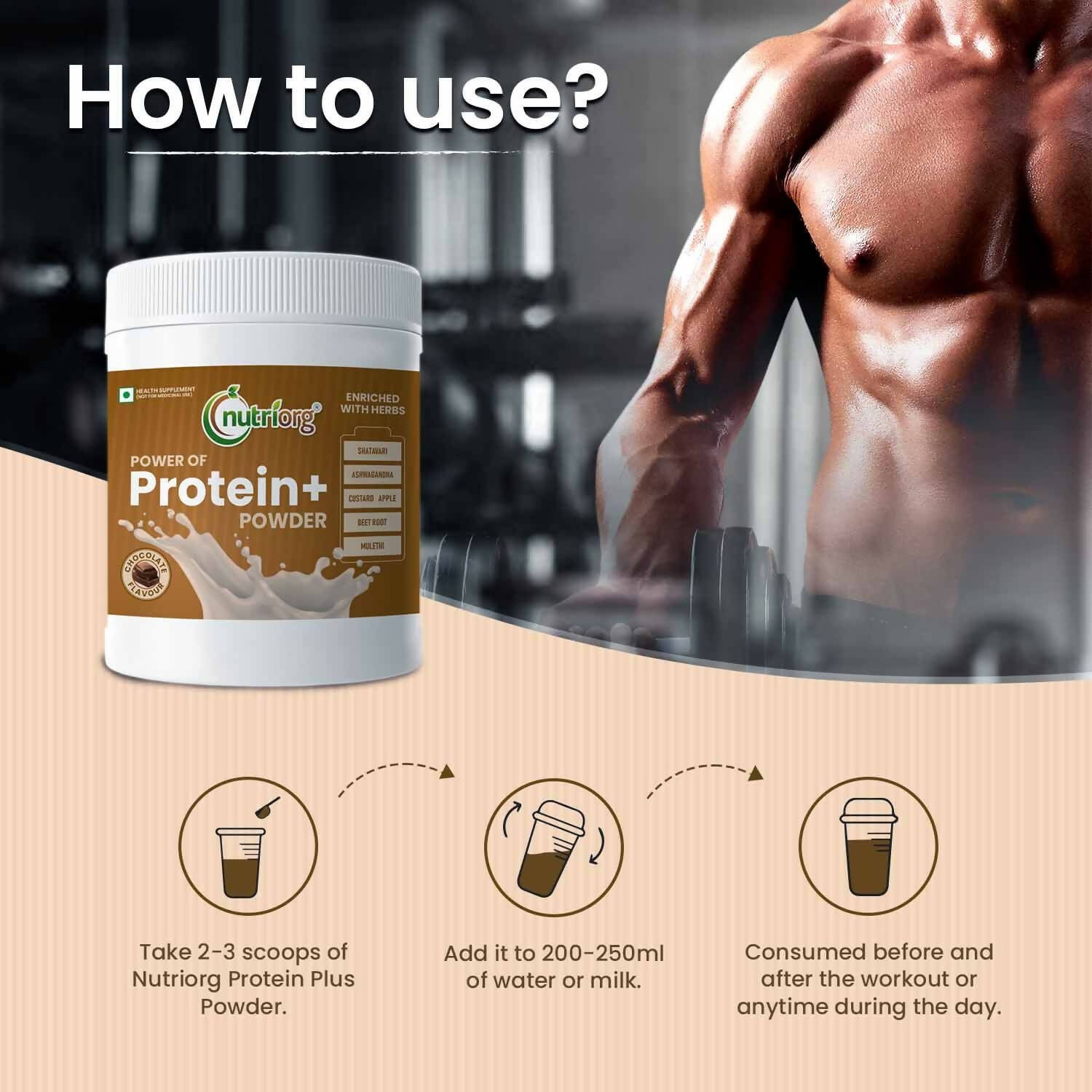 Nutriorg Protein Plus Chocolate Flavor Powder