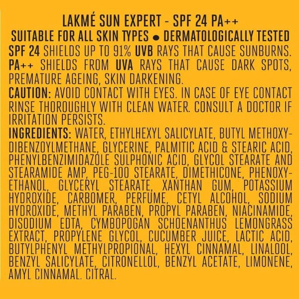 Lakme Sun Expert SPF 25 PA++ Ultra Matte Sunscreen with Vitamin B3