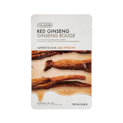 The Face Shop Real Nature Red Ginseng Face Mask - Korean Skincare