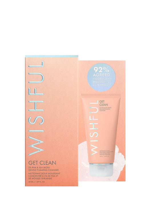 Wishful By Huda Beauty Get Clean 2% PHA & Sea Mossgentle Foaming Cleanser - Korean Skincare - DrMediCart 