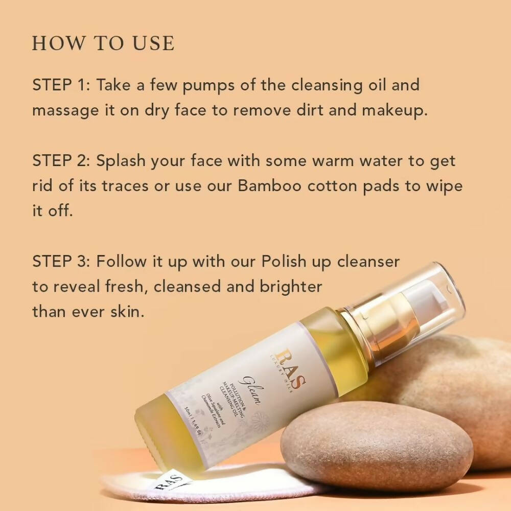 Ras Luxury Oils Gleam–Pollution & Makeup Melting Cleansing Oil