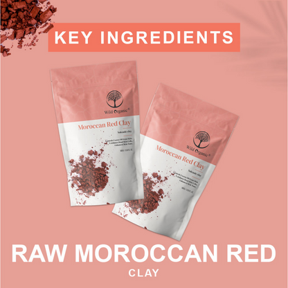 Wild Organic Moroccan Red Clay Powder