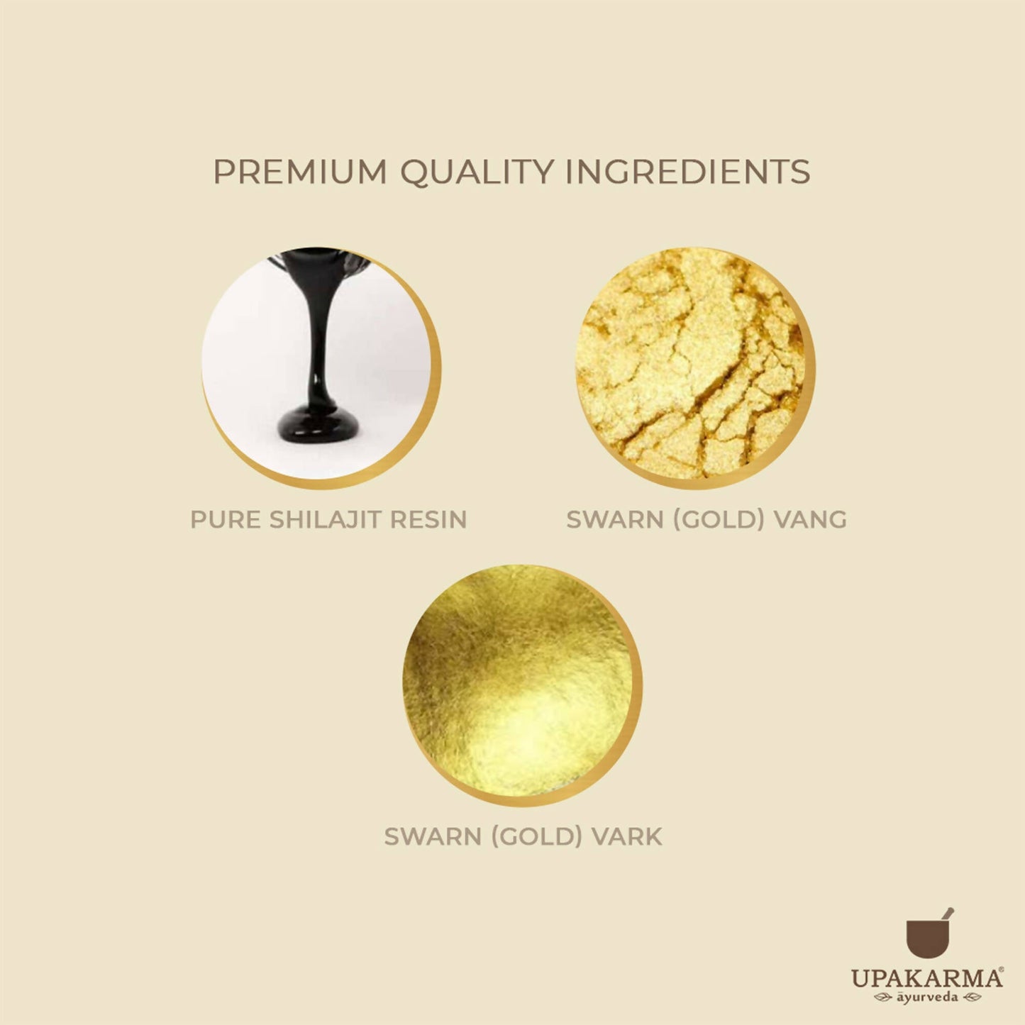 Upakarma Ayurveda Pure SJ Resin with Ashwagandha & Pure SJ Resin with Gold Dust Combo - Drmedicart