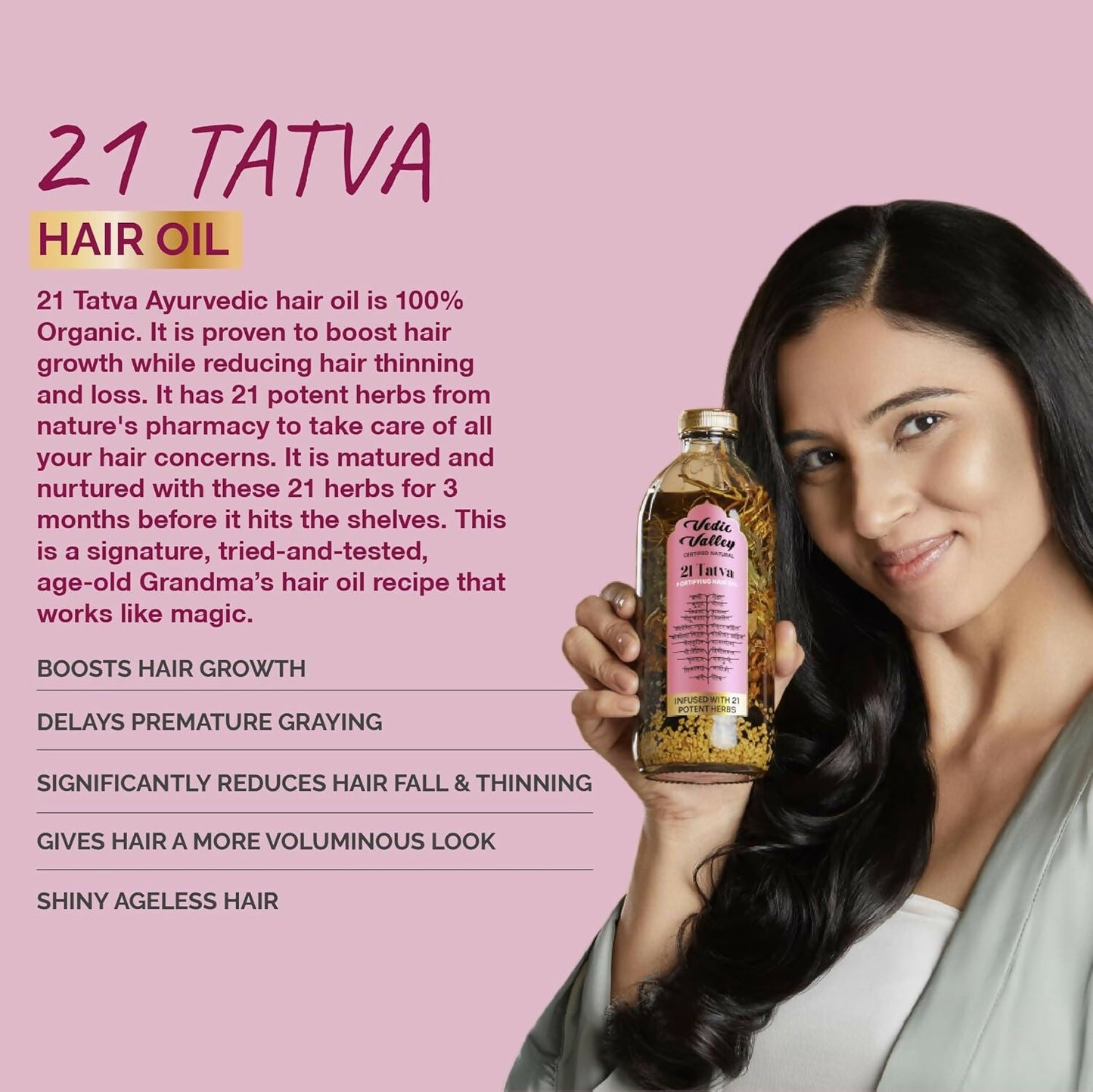 Vedic Valley Ayurvedic 21 Tatva Hair Brew Oil with 21 Herbs
