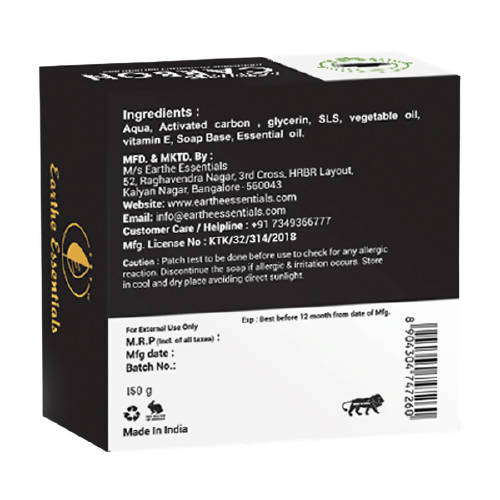 Earthe Essentials Premium Activated Carbon Soap