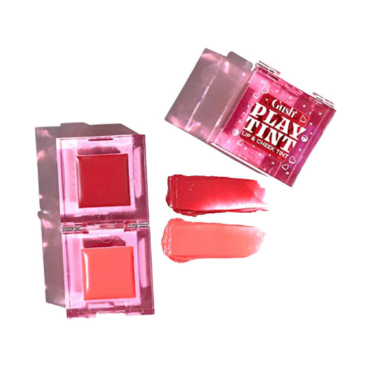 Gush Beauty Play Tint & Lip Stains - 2 in 1 Lip and Cheek Tint - Coarl Peach & Deep Maroon