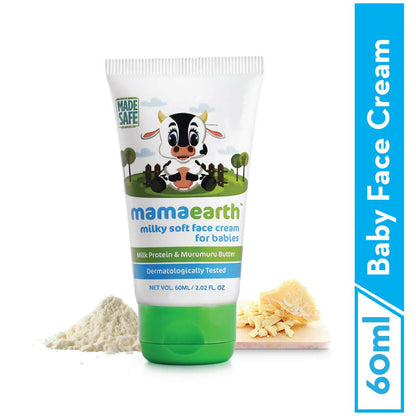 Mamaearth Moisturizing Baby Bathing Soap Bar & Milky Soft Natural Baby Face Cream & Gentle Cleansing Baby Shampoo