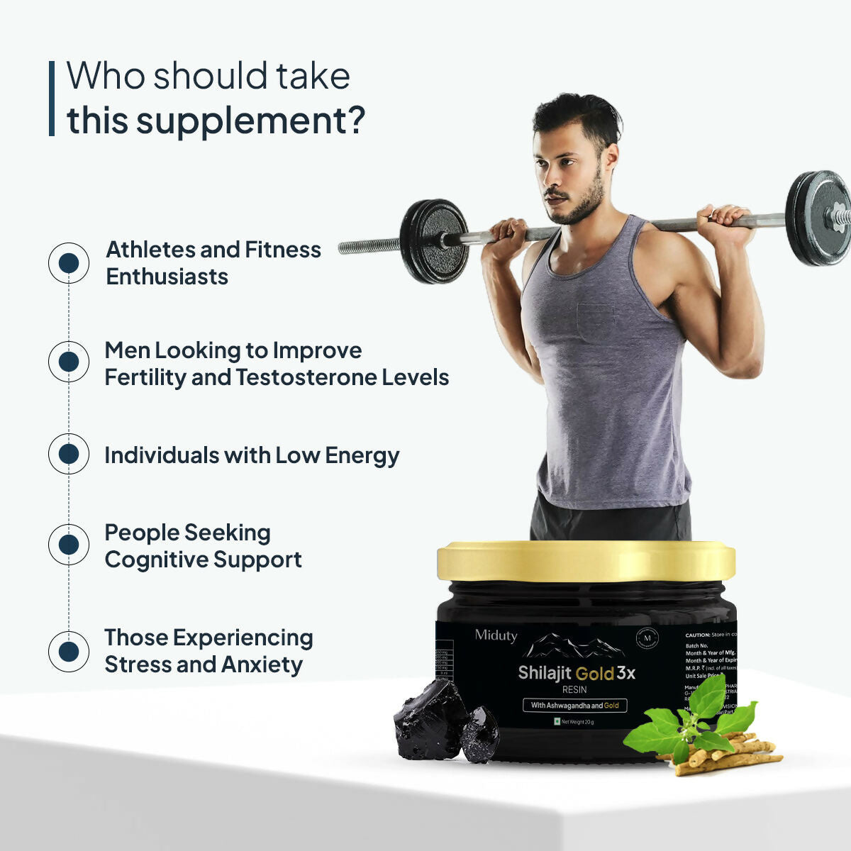 Miduty by Palak Notes SJ Gold 3X Resin with Ashwagandha and Gold