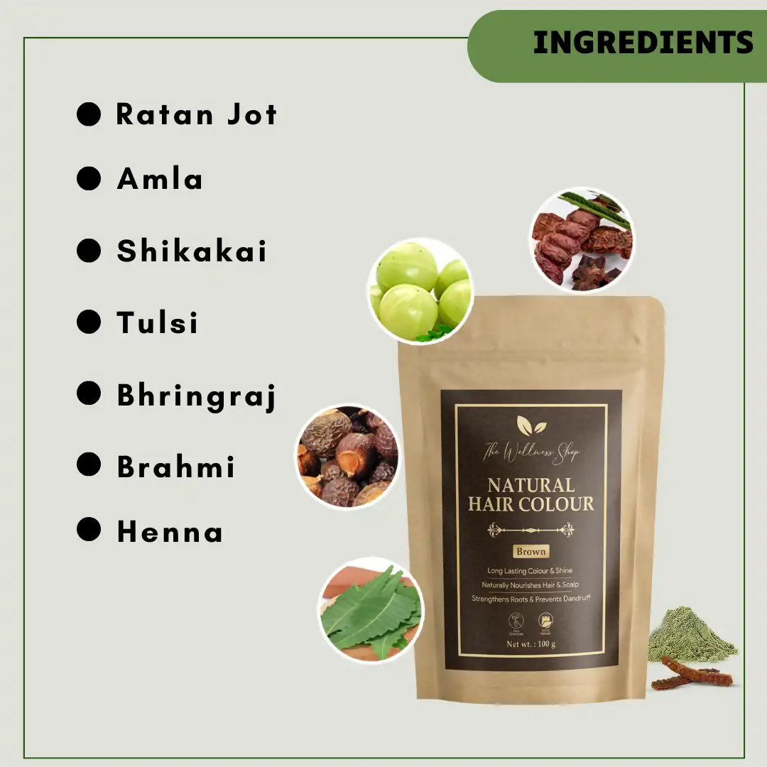 The Wellness Shop Natural Hair Colour Brown - Drmedicart