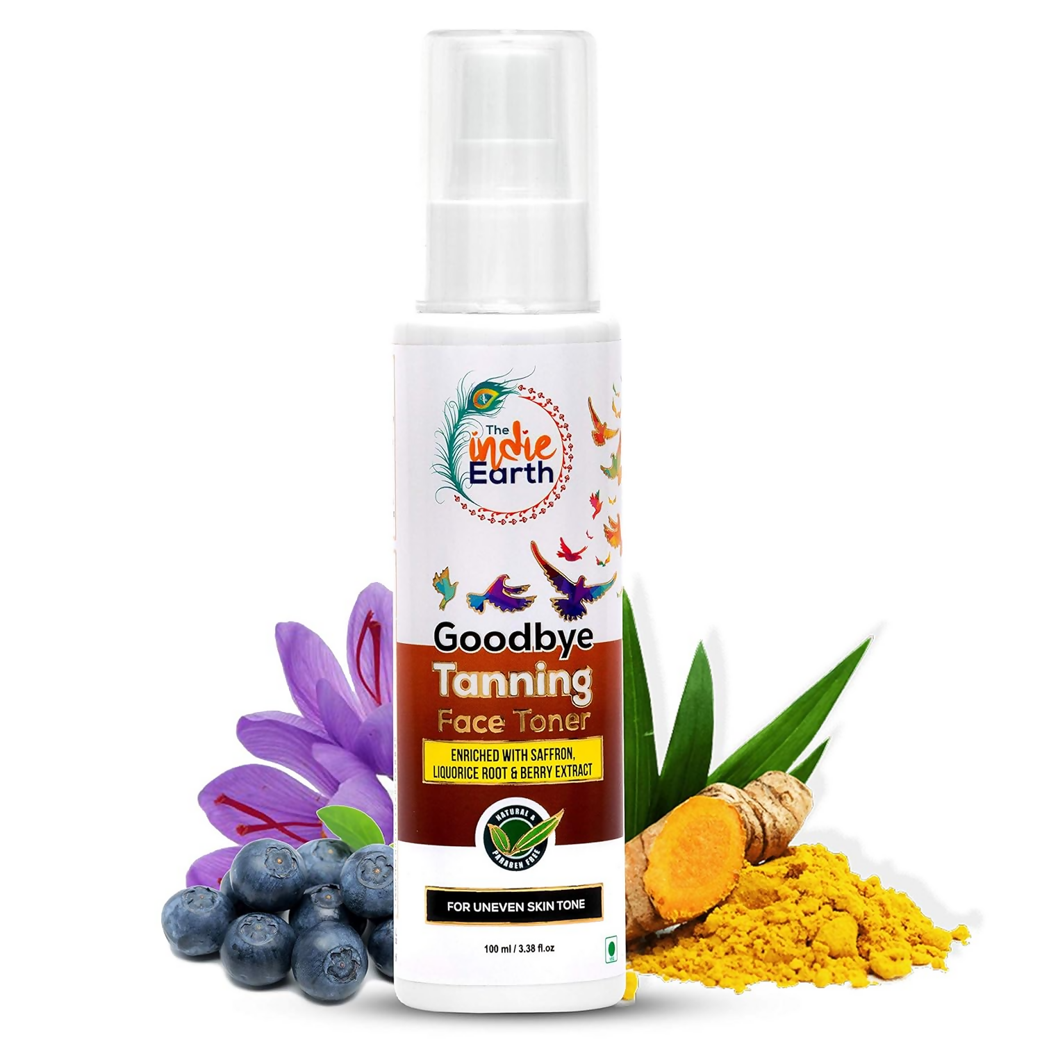 The Indie Earth Goodbye Tanning (Skin Brightening) Face Toner