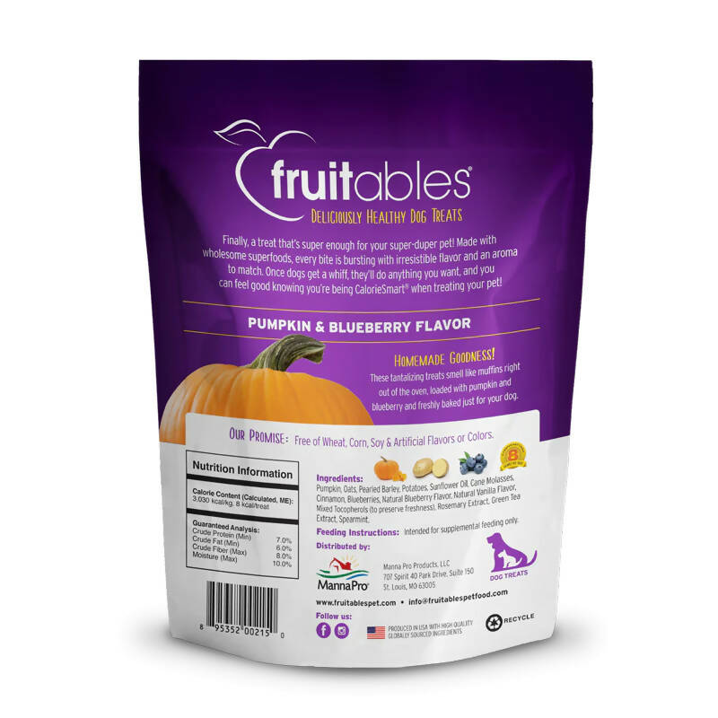 Fruitables Pumpkin And Blueberry Dog Treat