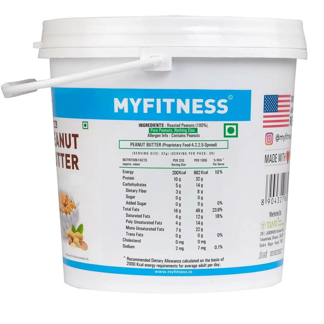 Myfitness All Natural Unsweetened Peanut Butter Crunchy