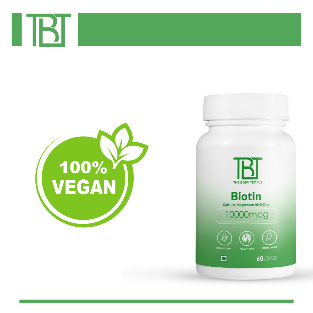 The Body Temple Biotin 10000mcg For Hair Growth and Healthy Skin