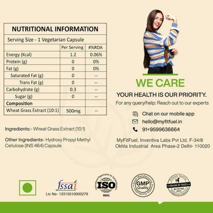 MyFitFuel Wheat Grass Extract Capsules