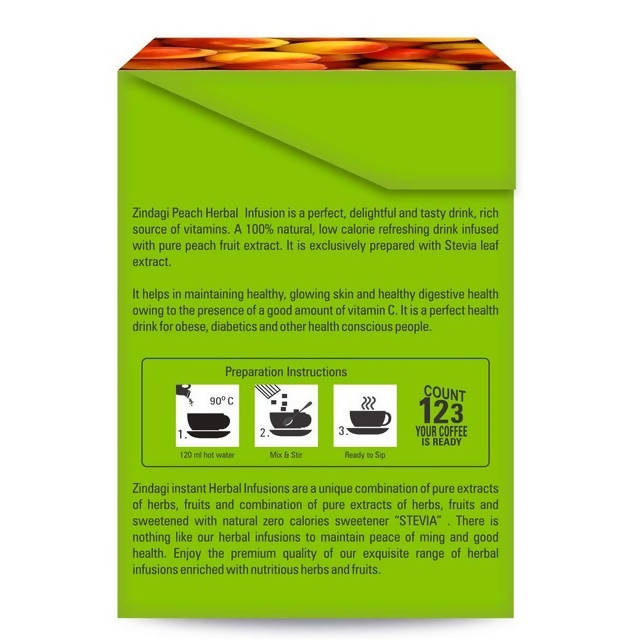 Zindagi Peach Herbal Infusion Sachets
