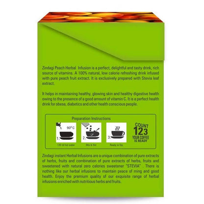 Zindagi Peach Herbal Infusion Sachets