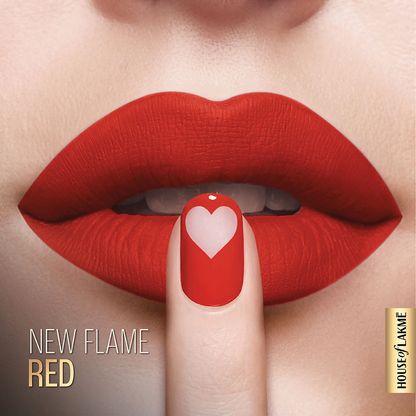 Lakme Xtraordin-Airy Velvet Matte Lip Mousse - New Flame Red