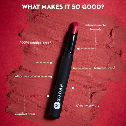 Sugar Cosmetics Matte Attack Lipstick, Transferproof & Smudgeproof - Plums N Roses