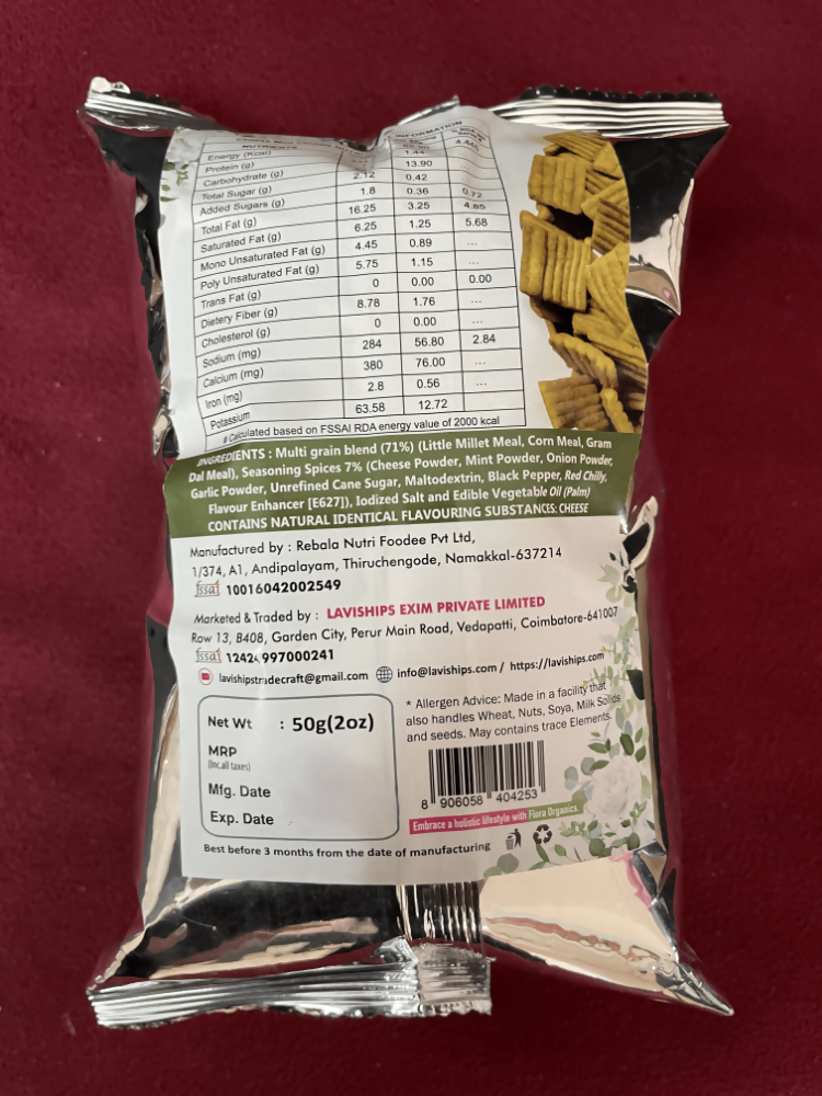Flora Organics Little Millet Crispy Cheese Mint