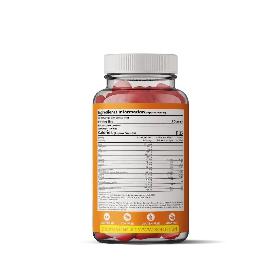 Boldpops Daily Vitals Multi Blend Gummies (Strawberry)