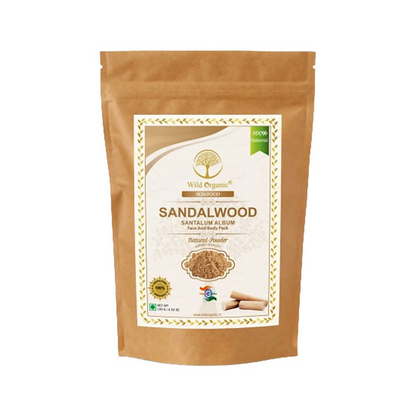 Wild Organic Sandalwood Powder for Skin Brightening Face And Body Pack