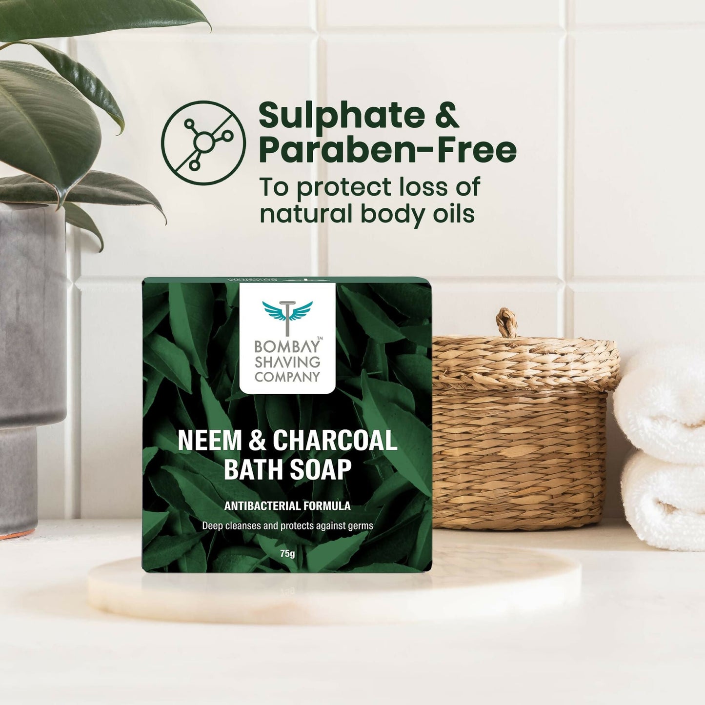 Bombay Shaving Company Charcoal and Neem Bath Soap for Men