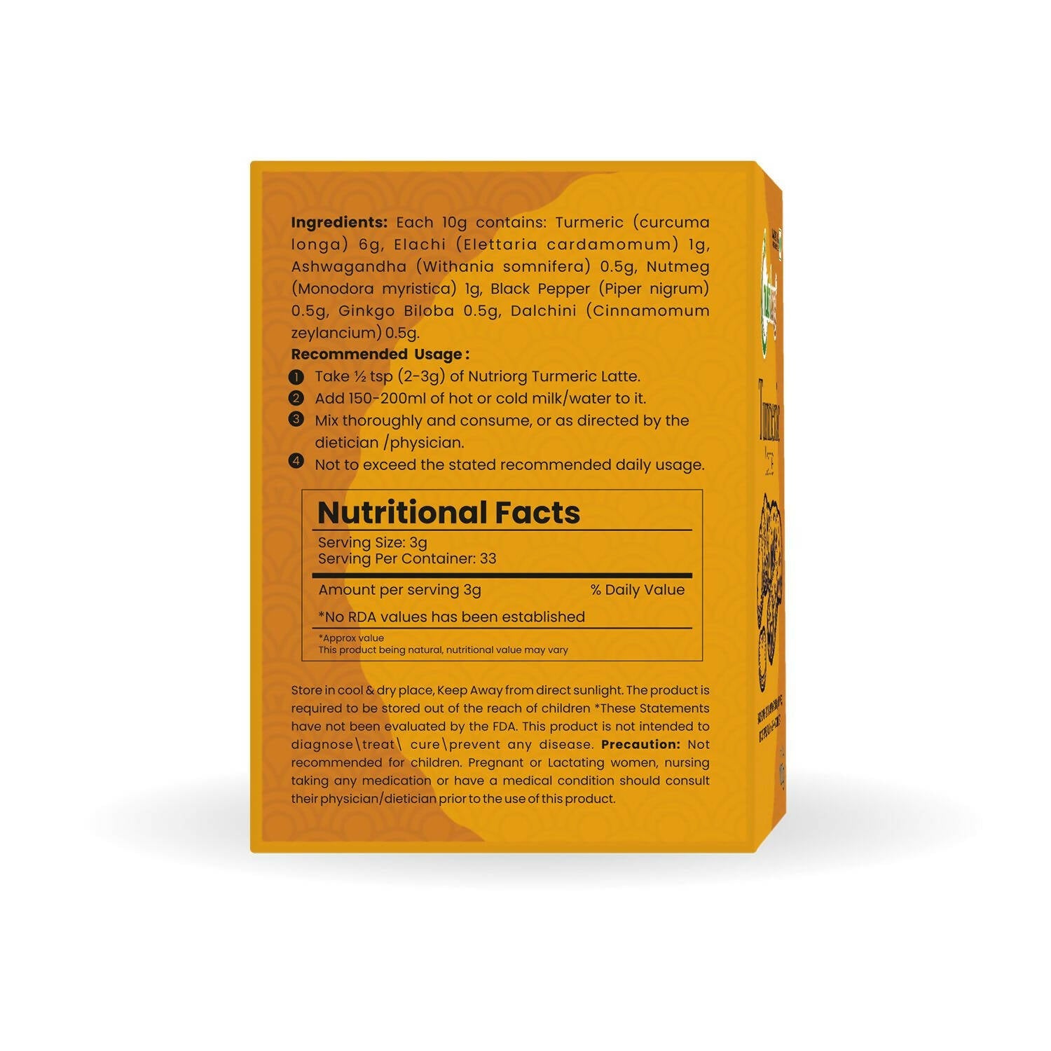 Nutriorg Certified Organic Turmeric Latte