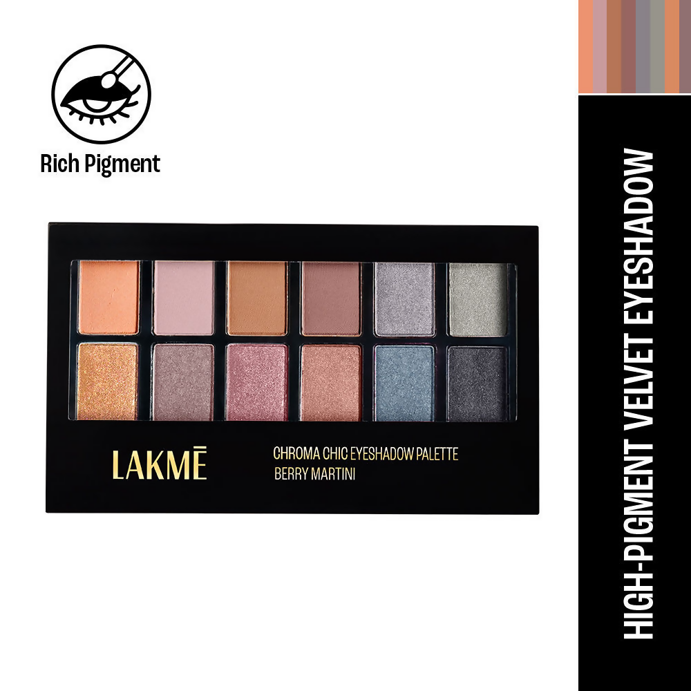 Lakme Glitterati Chroma Chic Eye Shadow Palette - Smokin Glam