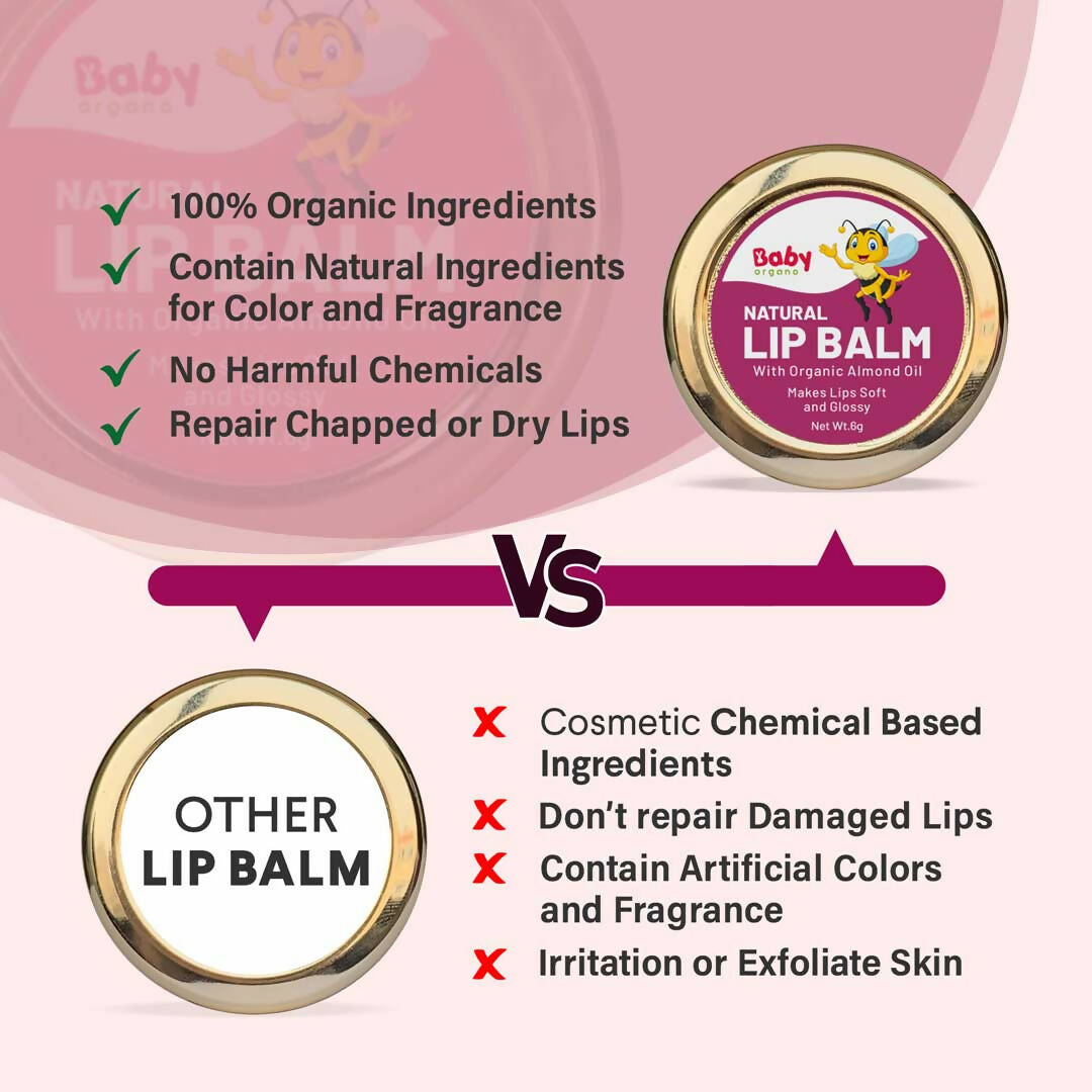 Babyorgano Natural Lip Balm - Strawberry Flavor