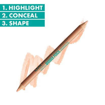 NYX Professional Makeup Wonder Pencil Micro Highlighter Duo Pencil - Medium Peach