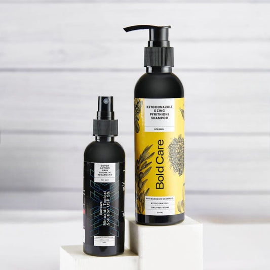 Buy Bold Care Hair Growth 5% Serum & Anti-dandruff Shampoo Combo from DrMediCart, Ship from India to USA