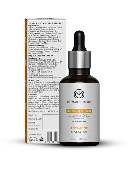 The Man Company 2% Salicylic Acid Face Serum For Men