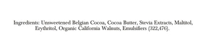 Zevic 70% Dark Belgian Couverture Chocolate with Organic Californian Walnuts