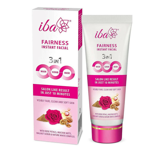 Iba Fairness Instant Facial (3 in1 Mask Scrub Wash)