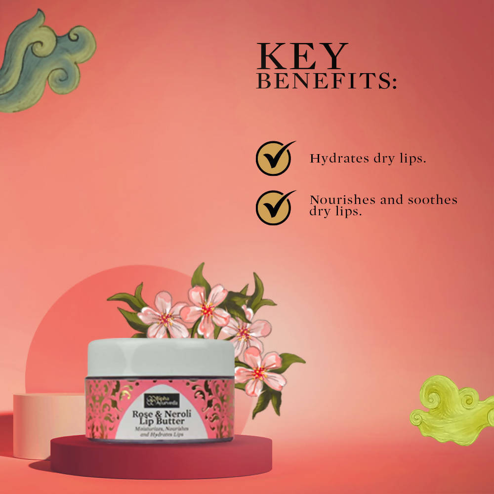 Bipha Ayurveda Rose & Neroli Lip Butter - DrMediCart