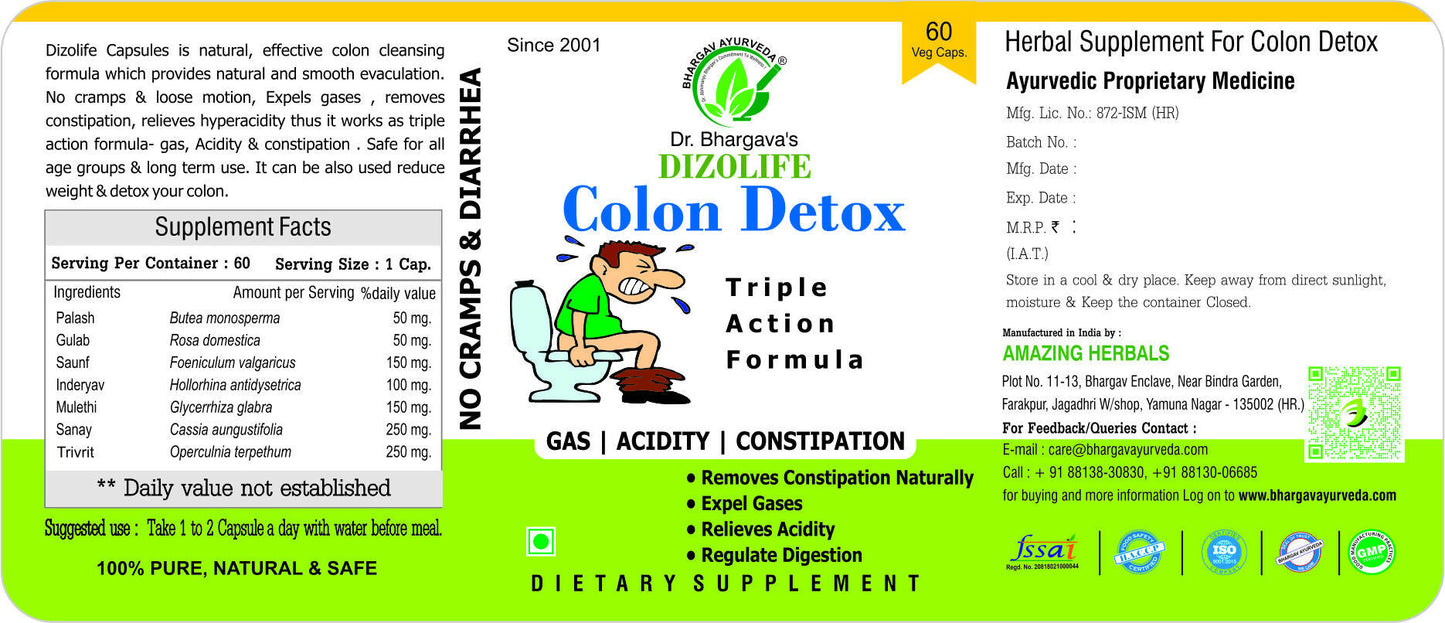 Dr.Bhargav’s Colon Detox Laxative Capsules