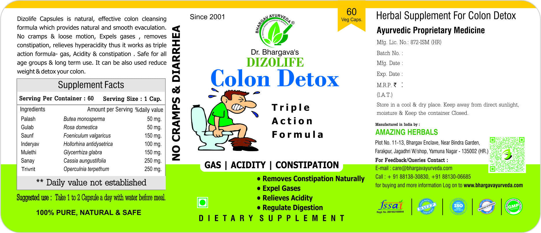Dr.Bhargav’s Colon Detox Laxative Capsules