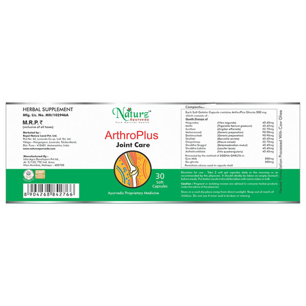 Naturz Ayurveda Arthro Plus Joint Care Capsules
