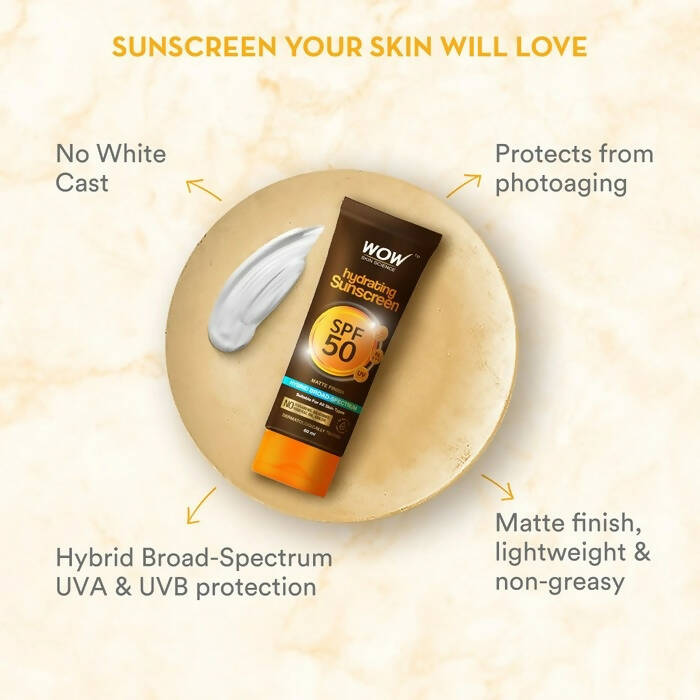 Wow Skin Science Hydrating Sunscreen Spf 50 Pa +++ - Drmedicart