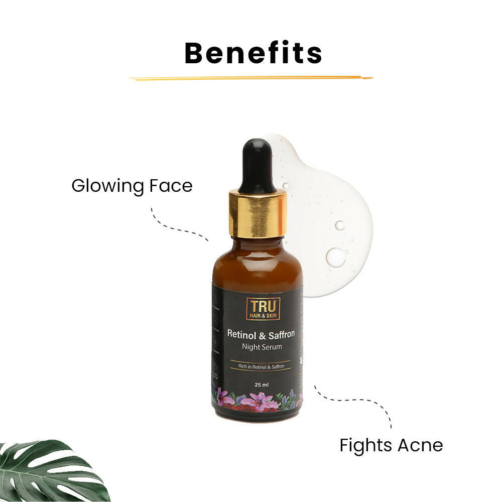 Tru Hair & Skin Retinol & Saffron Night Serum - Drmedicart